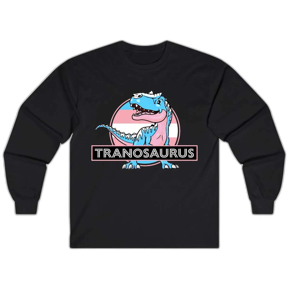 Tranosaurus Pride Dinosaur Long Sleeve in Black