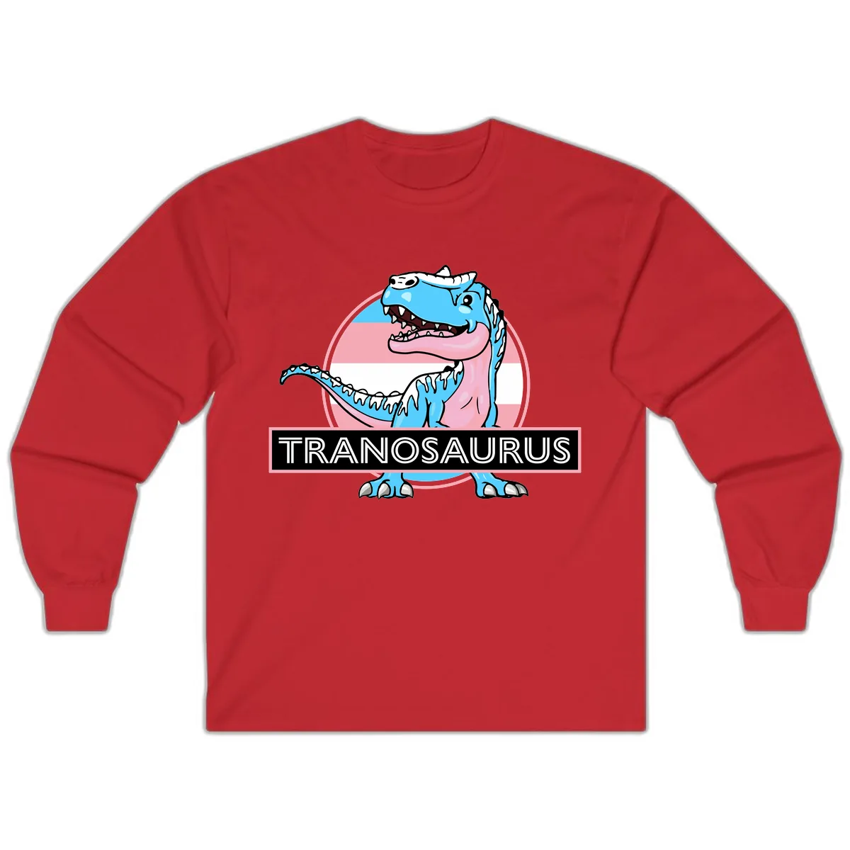 Tranosaurus Pride Dinosaur Long Sleeve in Red