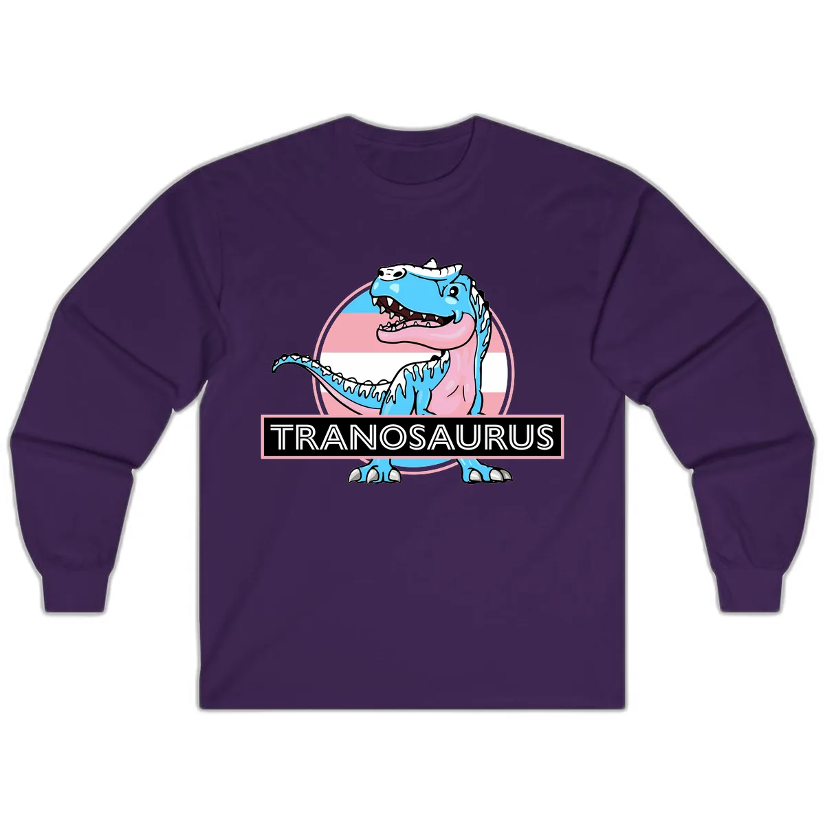 Tranosaurus Pride Dinosaur Long Sleeve in Purple
