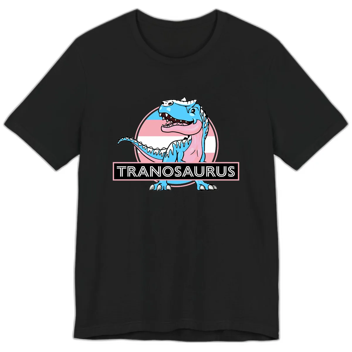 Tranosaurus Pride Dinosaur Premium T-Shirt in Black