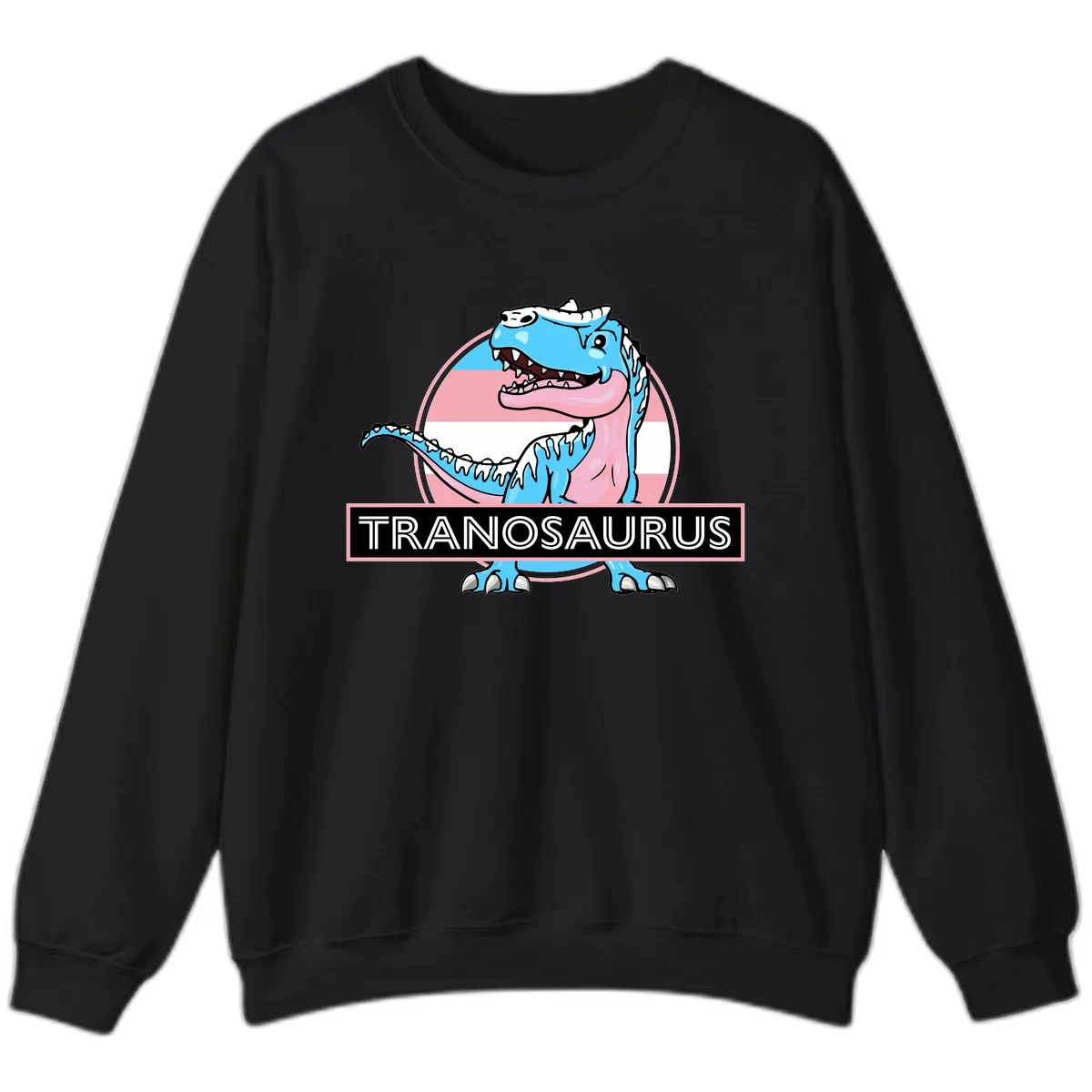 Tranosaurus Pride Dinosaur Sweatshirt in Black