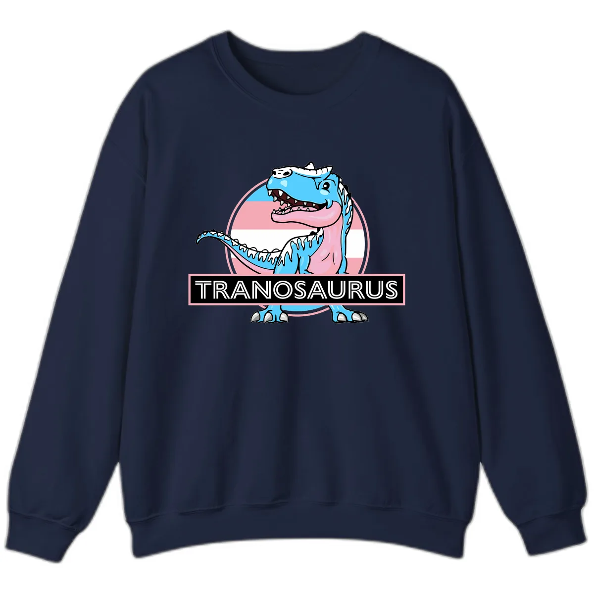 Tranosaurus Pride Dinosaur Sweatshirt in Navy