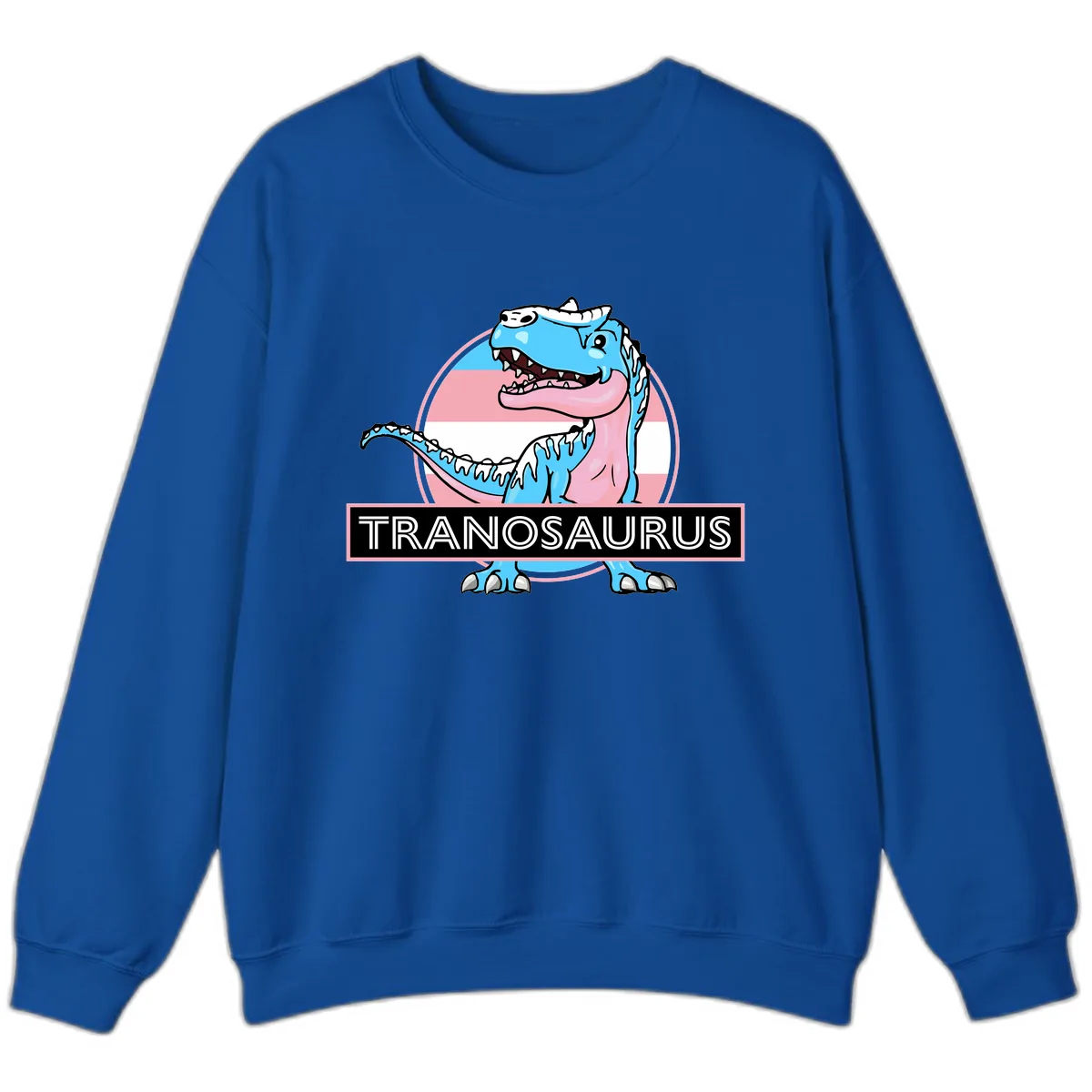 Tranosaurus Pride Dinosaur Sweatshirt in Royal