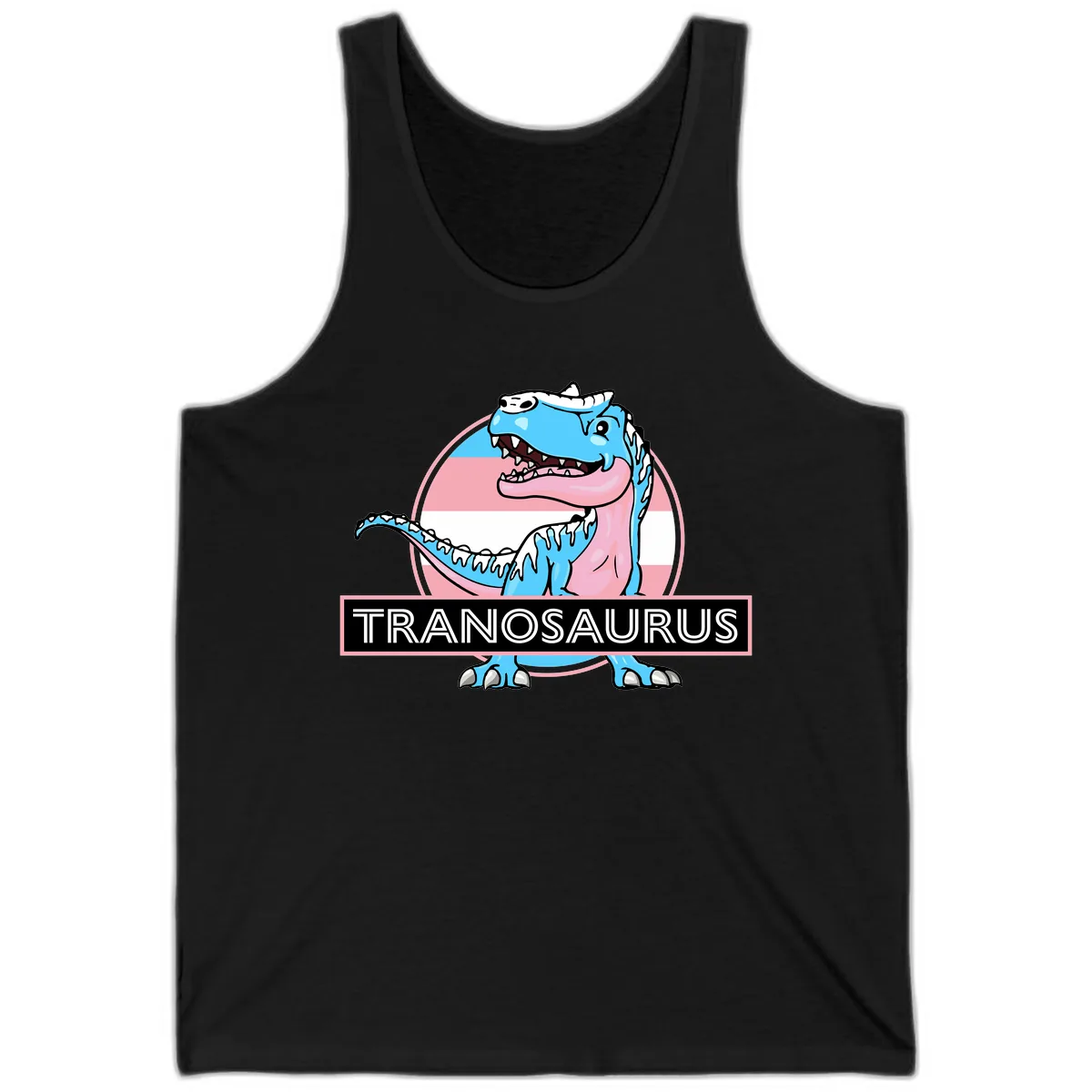 Tranosaurus Pride Dinosaur Tank in Black
