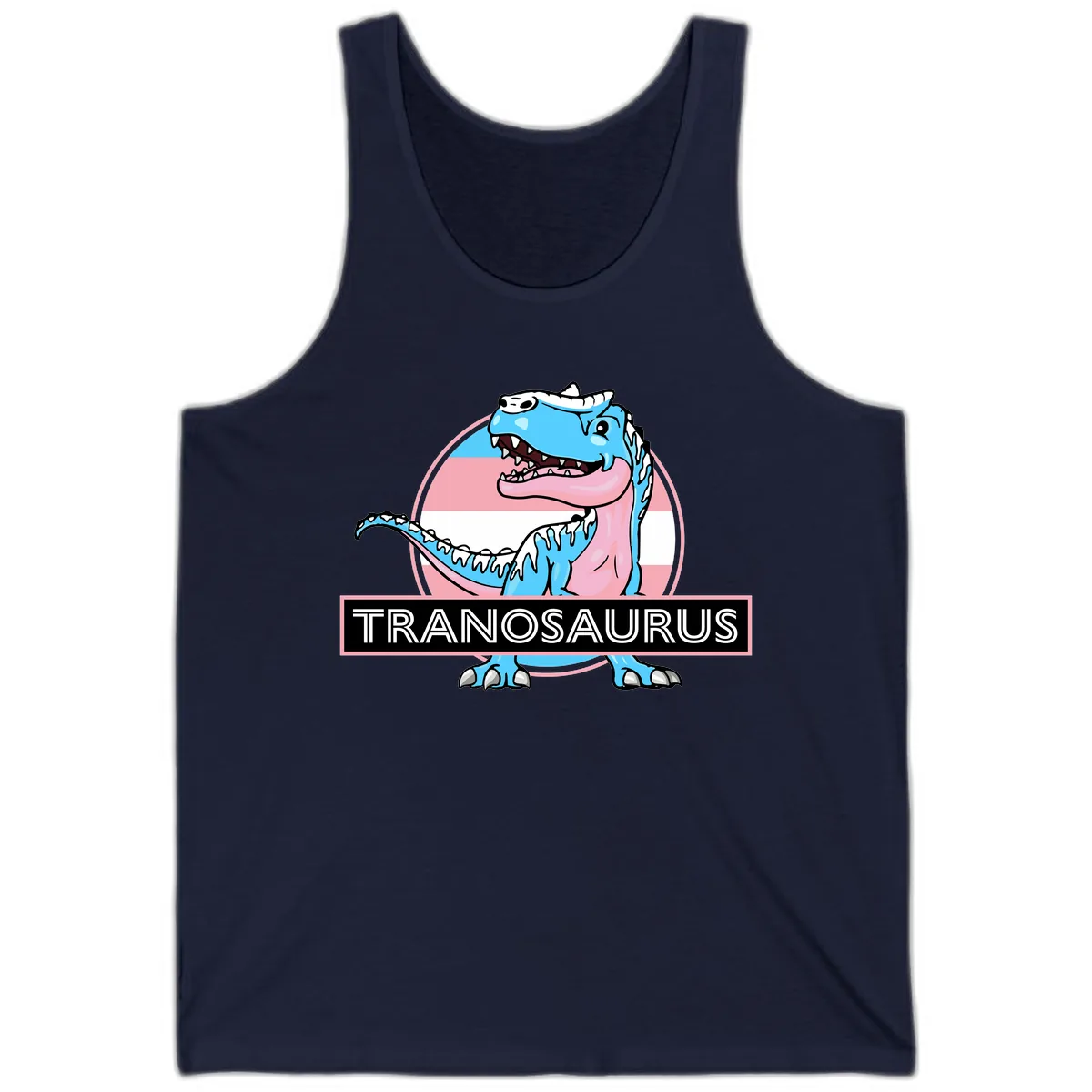 Tranosaurus Pride Dinosaur Tank in Navy