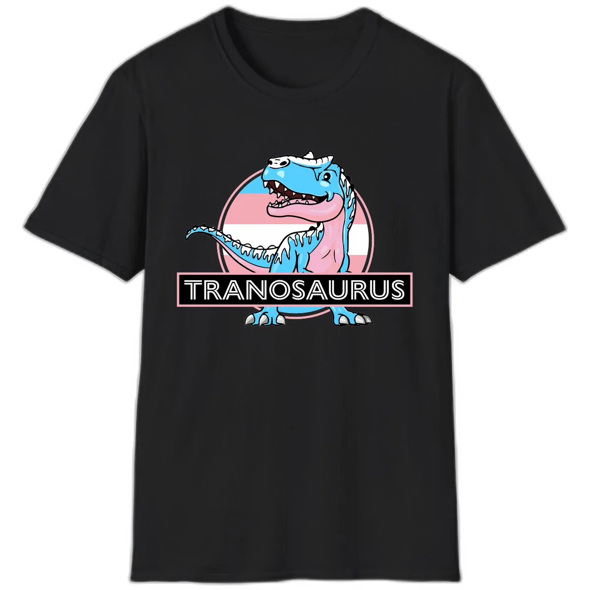 Tranosaurus Pride Dinosaur T-Shirt in Black