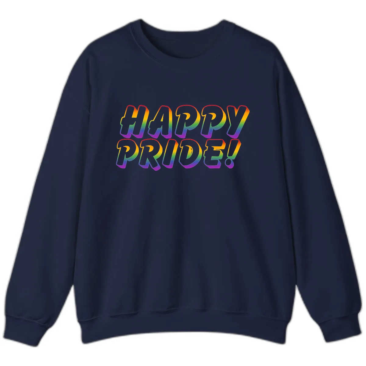 Happy Pride Rainbow Typography Sweatshirt in Navy