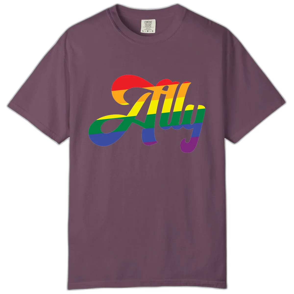 Rainbow Pride Joy Celebration Comfort Color in Berry