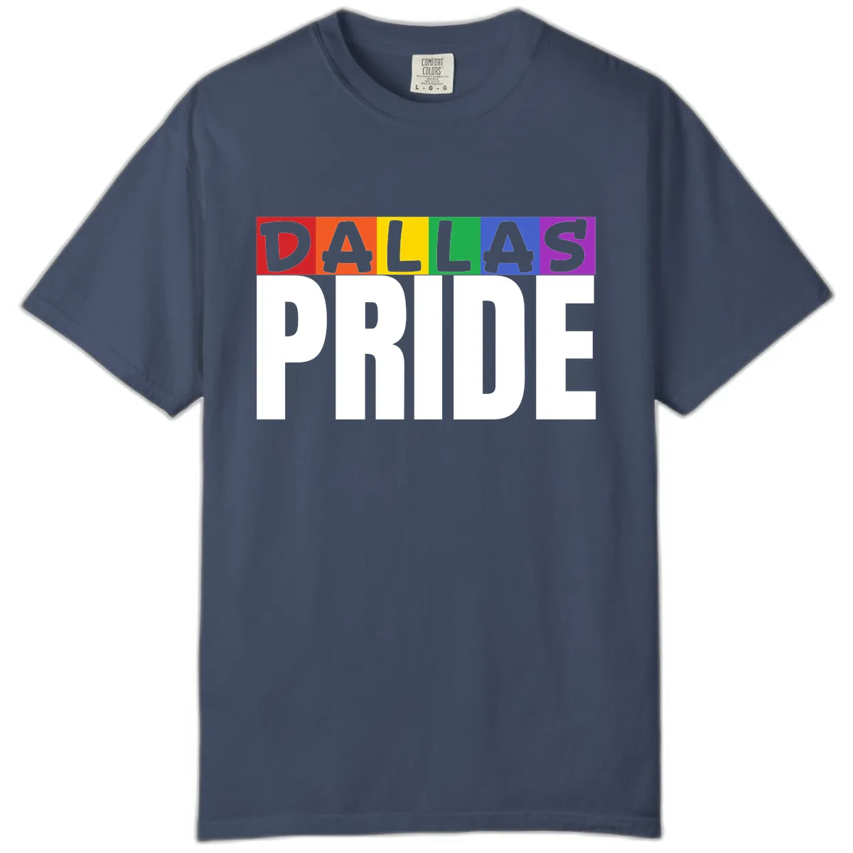 Dallas Pride Rainbow Comfort Color in Midnight