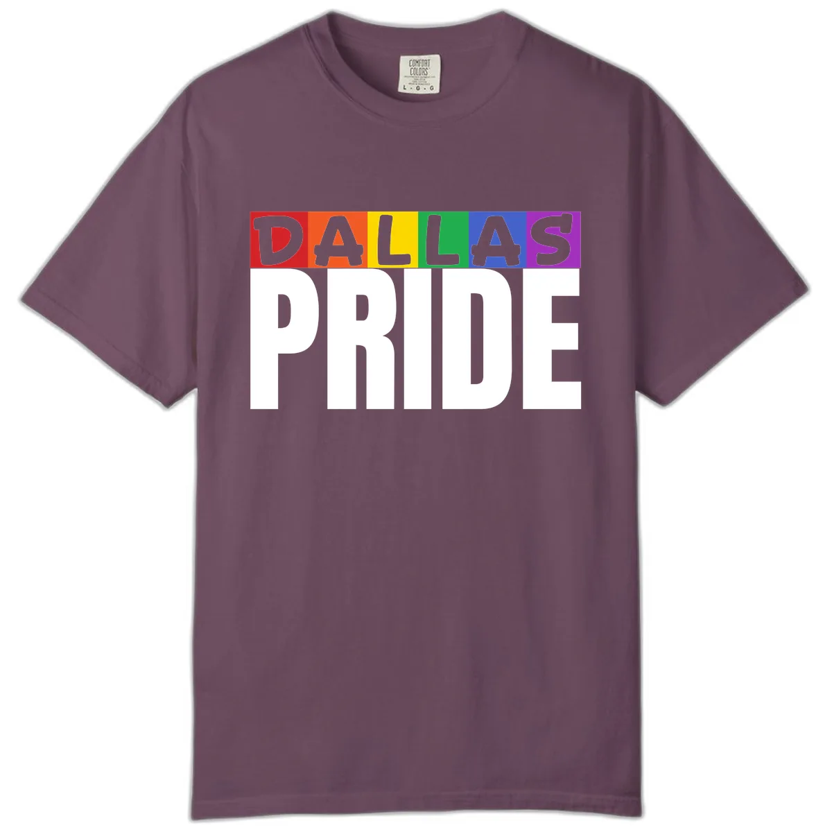 Dallas Pride Rainbow Comfort Color in Berry