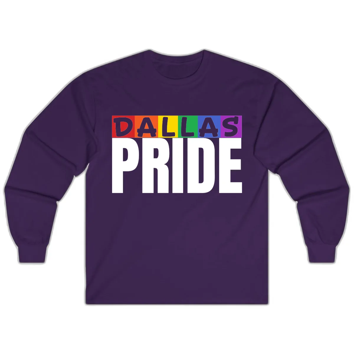 Dallas Pride Rainbow Long Sleeve in Purple