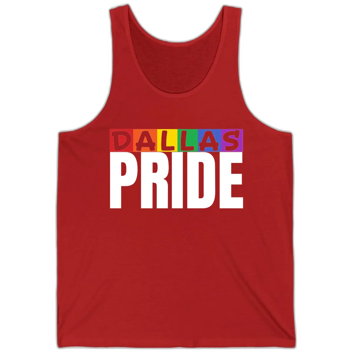 Dallas Pride Rainbow Tank in Red