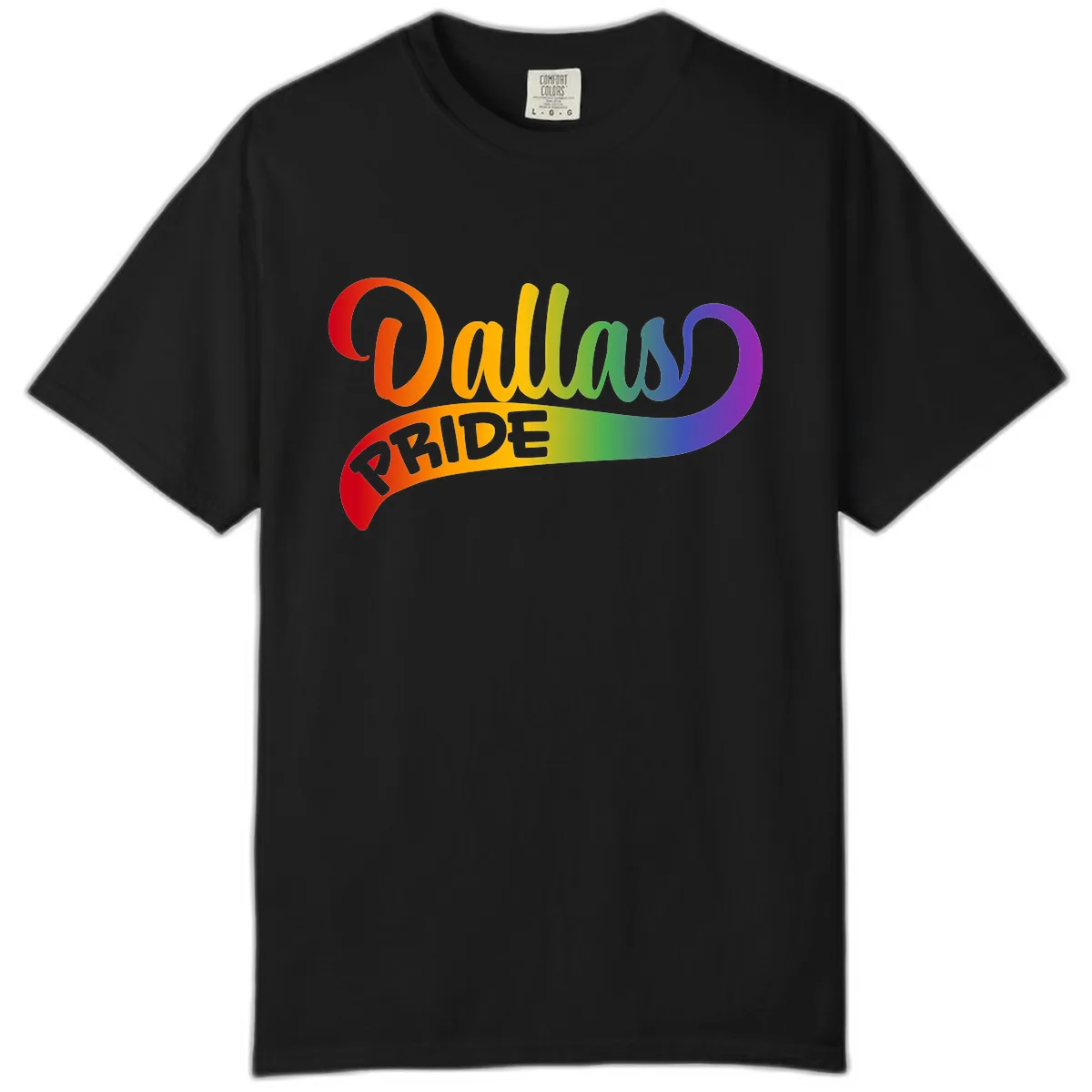 Equality Rainbow Pride Design Comfort Color in Black