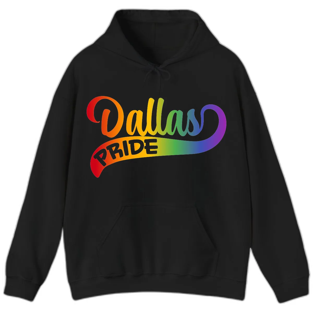 Equality Rainbow Pride Design Hoodie in Black