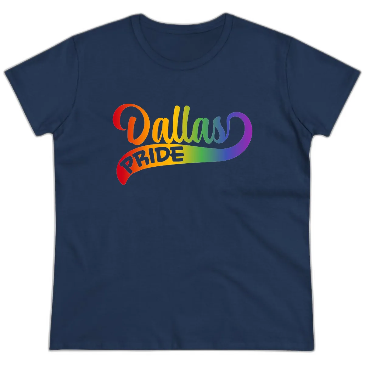 Equality Rainbow Pride Design Ladies Tee in Navy