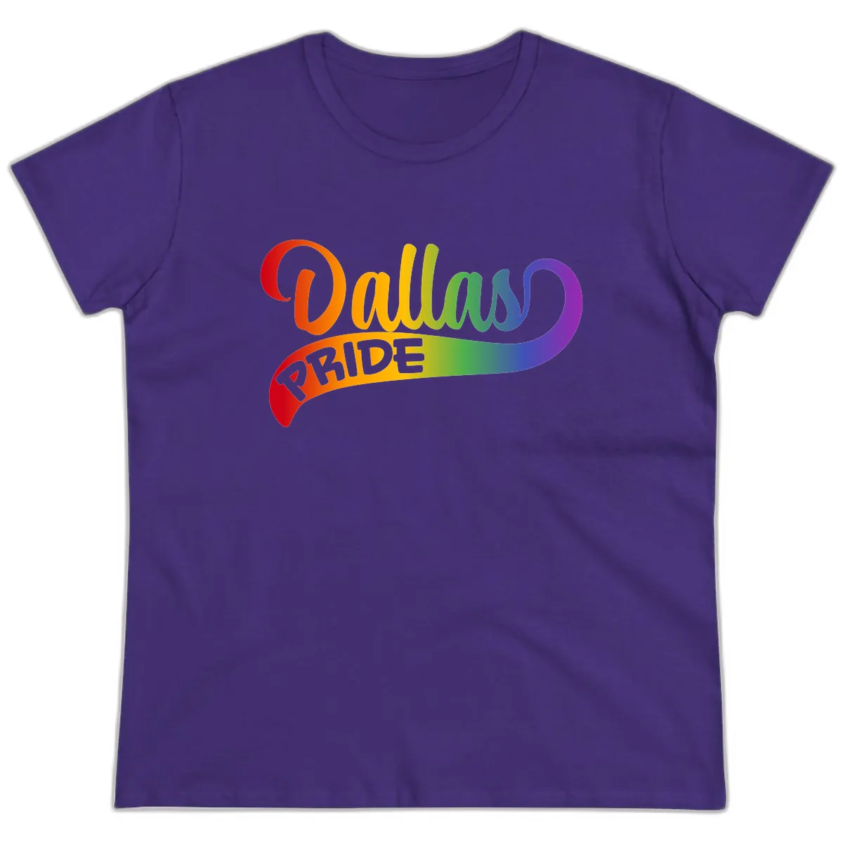 Equality Rainbow Pride Design Ladies Tee in Purple