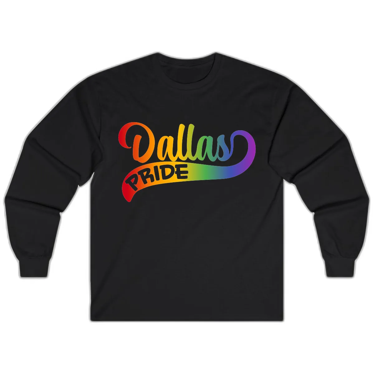 Equality Rainbow Pride Design Long Sleeve in Black
