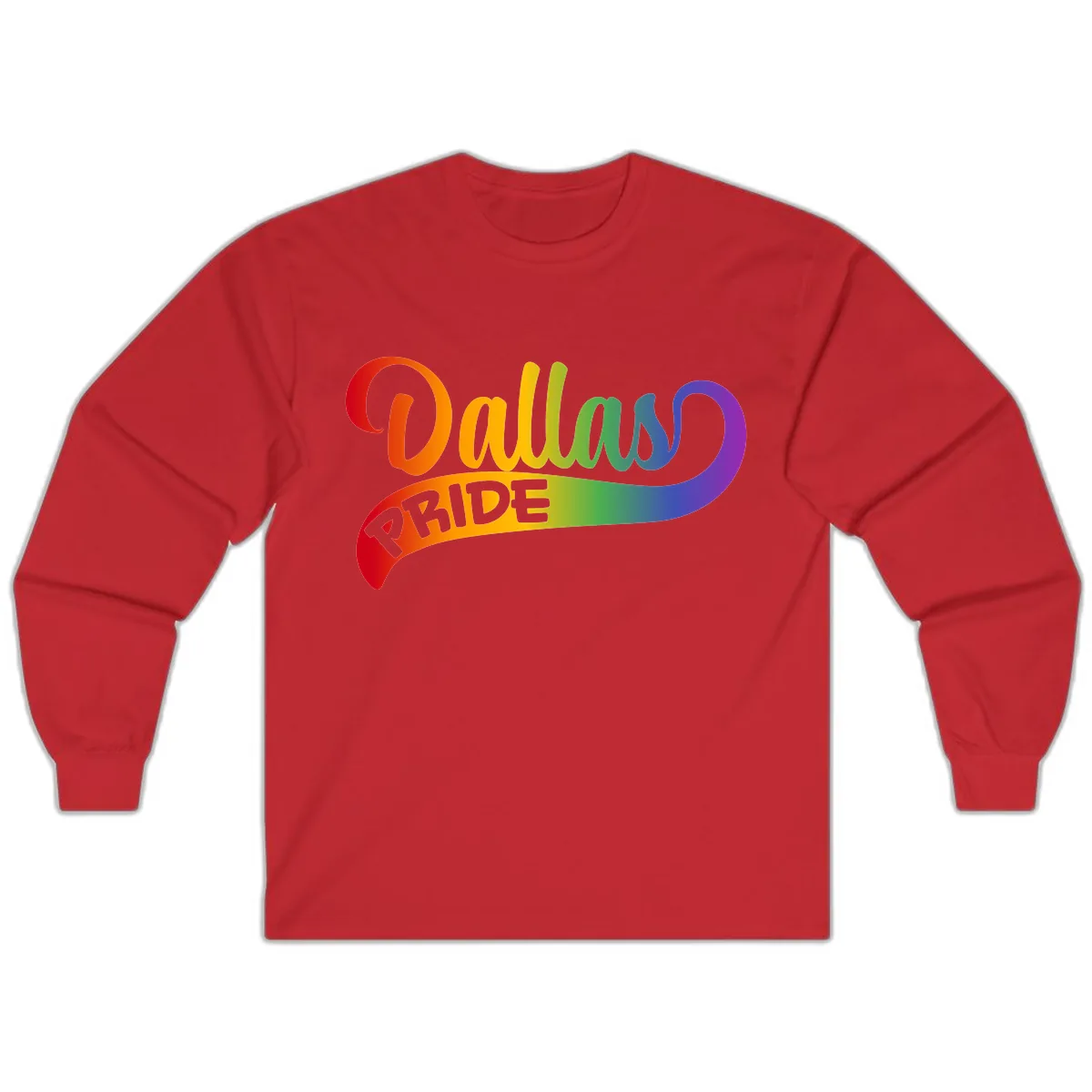 Equality Rainbow Pride Design Long Sleeve in Red