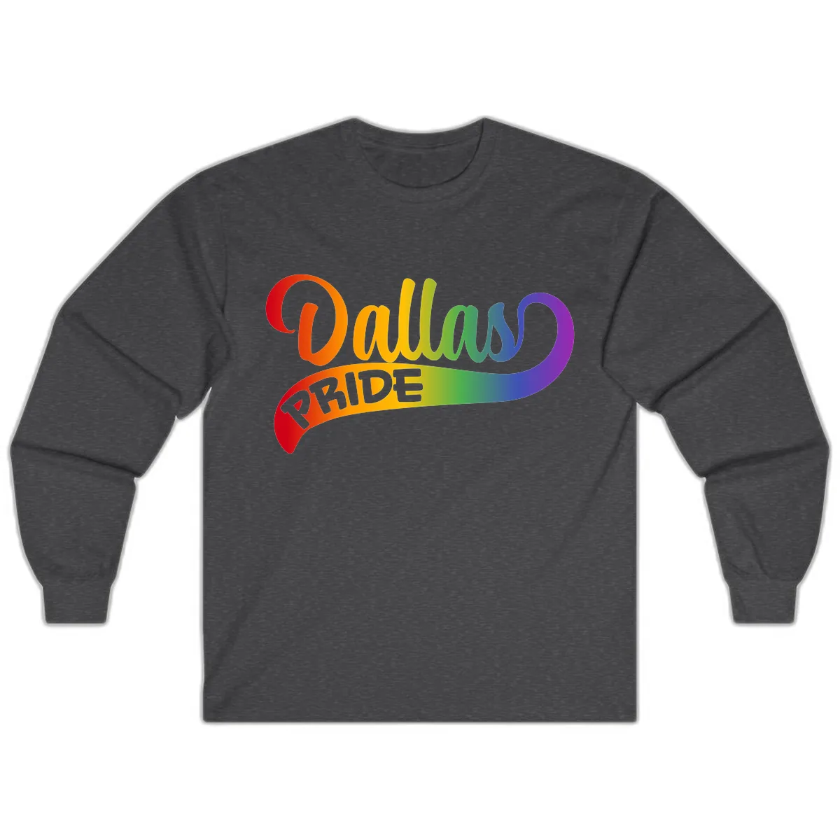 Equality Rainbow Pride Design Long Sleeve in Dark Heather