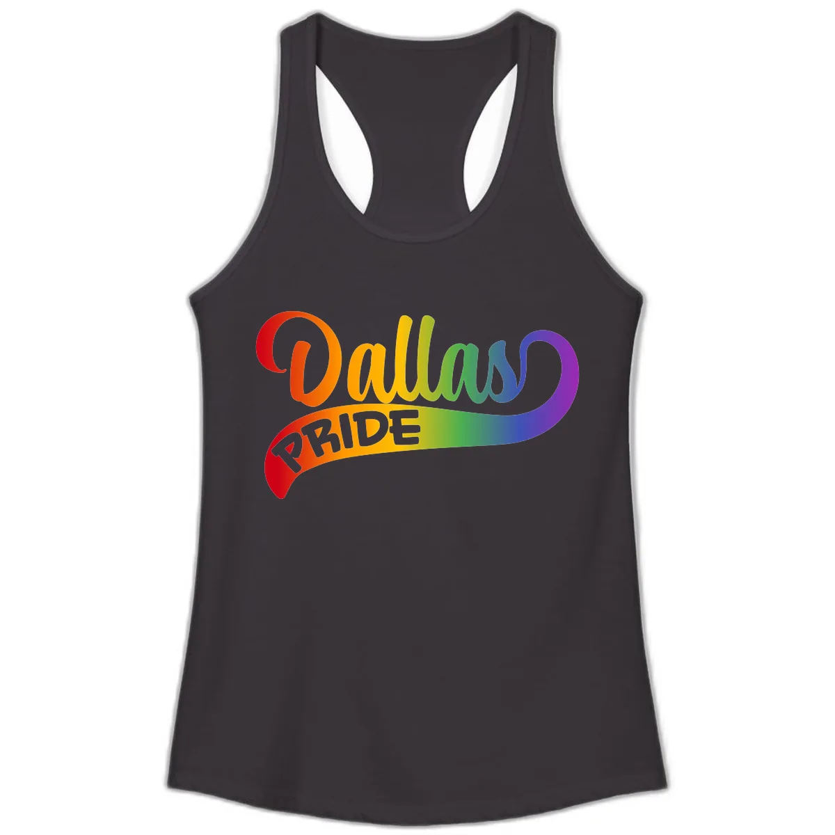 Equality Rainbow Pride Design Ladies Tank in Black