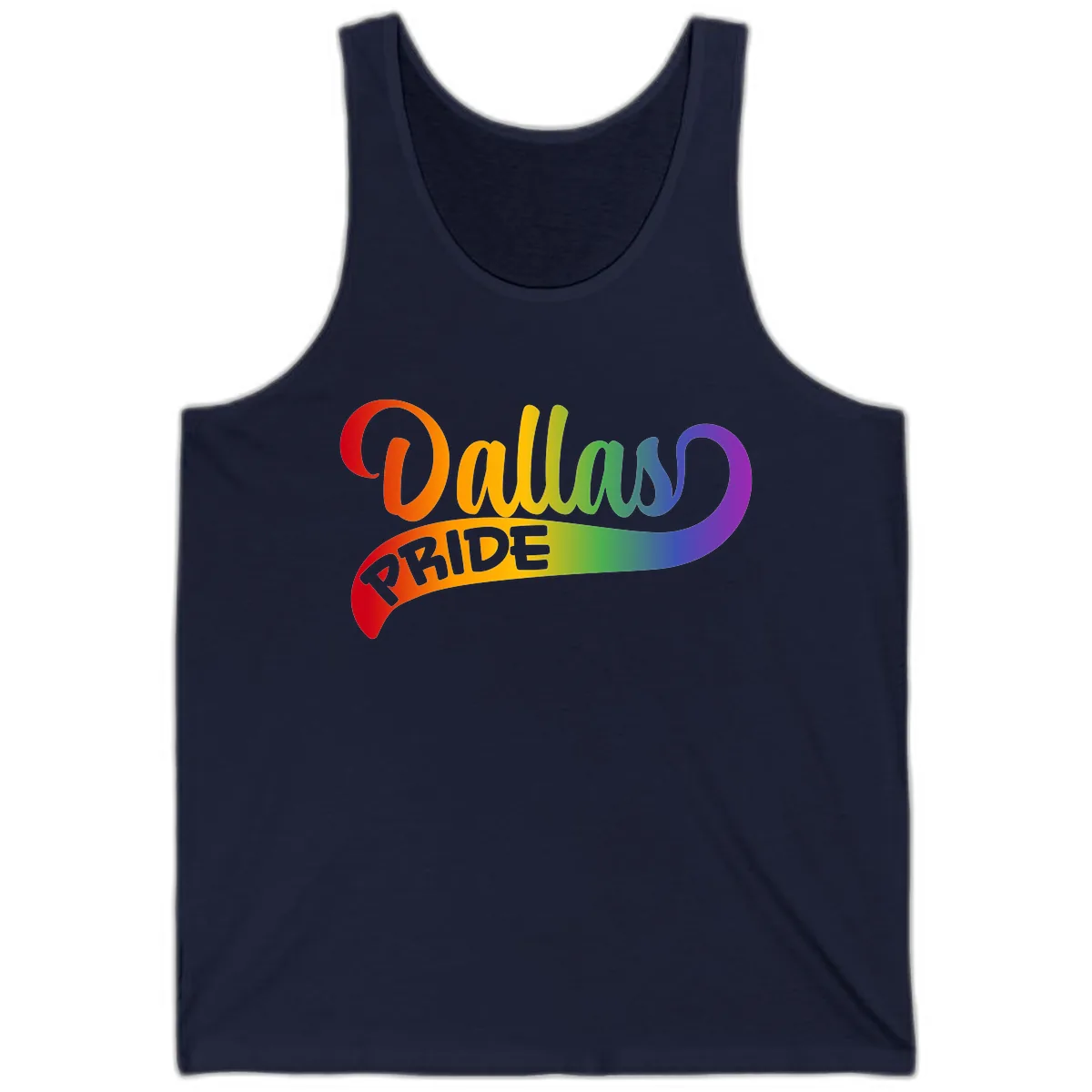 Equality Rainbow Pride Design Tank in Navy