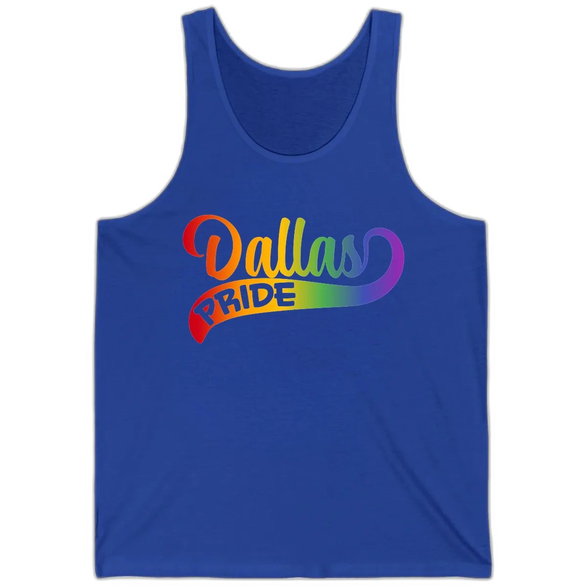 Equality Rainbow Pride Design Tank in True Royal