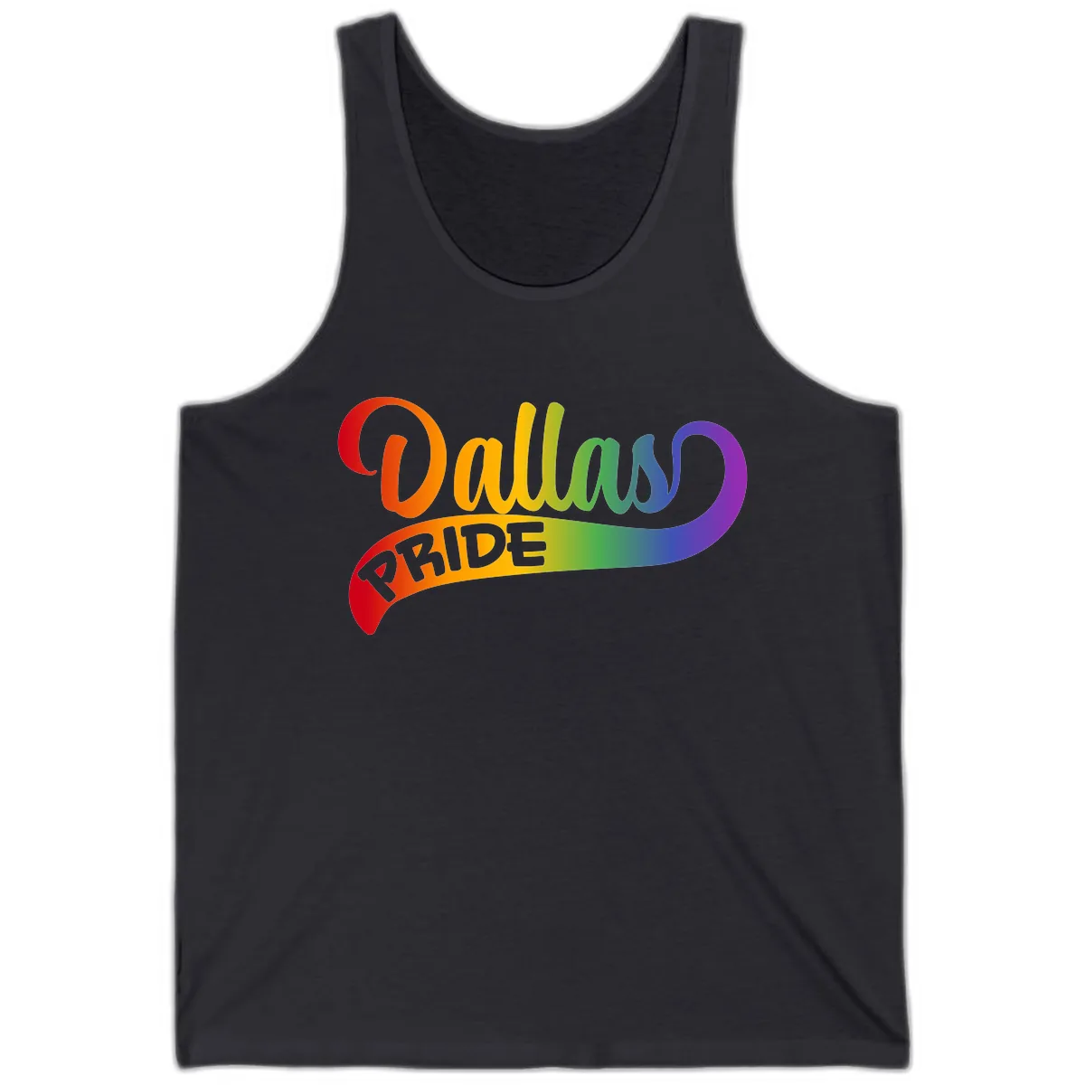 Equality Rainbow Pride Design Tank in Dark Grey