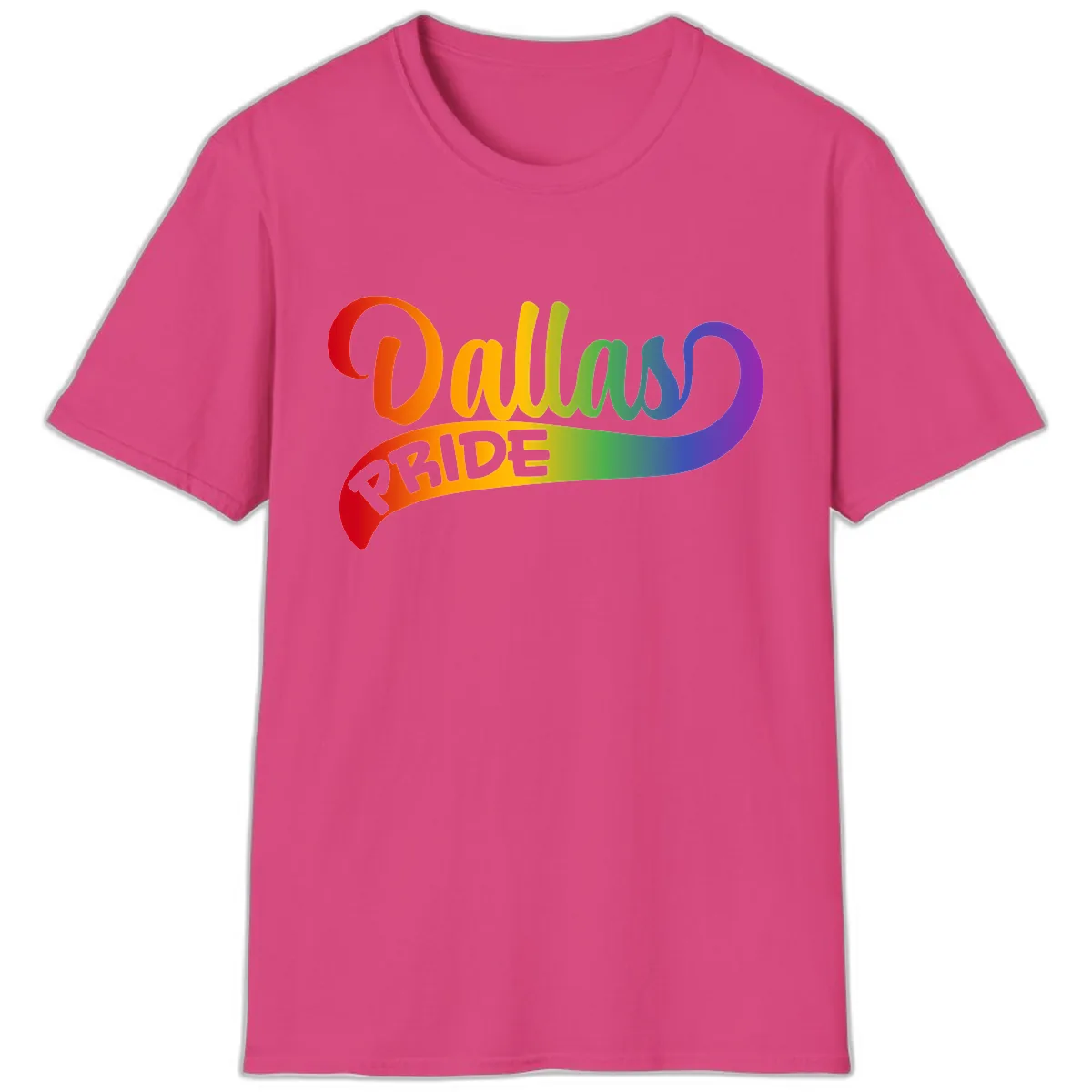 Equality Rainbow Pride Design T-Shirt in Heliconia