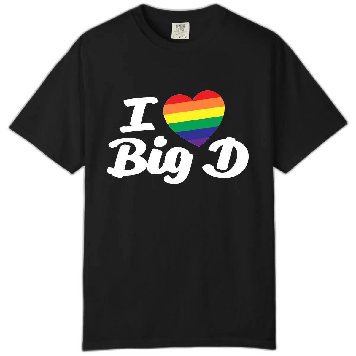 I Love Big D Pride Comfort Color in Black