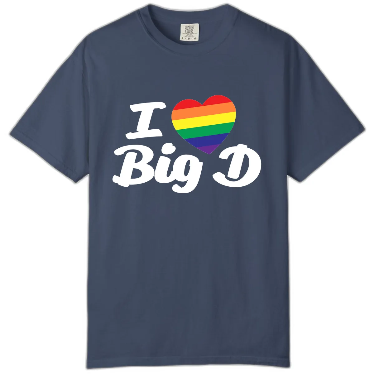 I Love Big D Pride Comfort Color in Midnight
