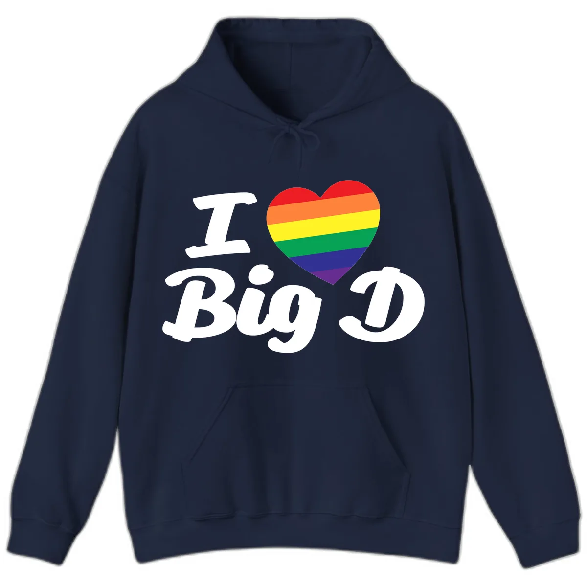 I Love Big D Pride Hoodie in Navy