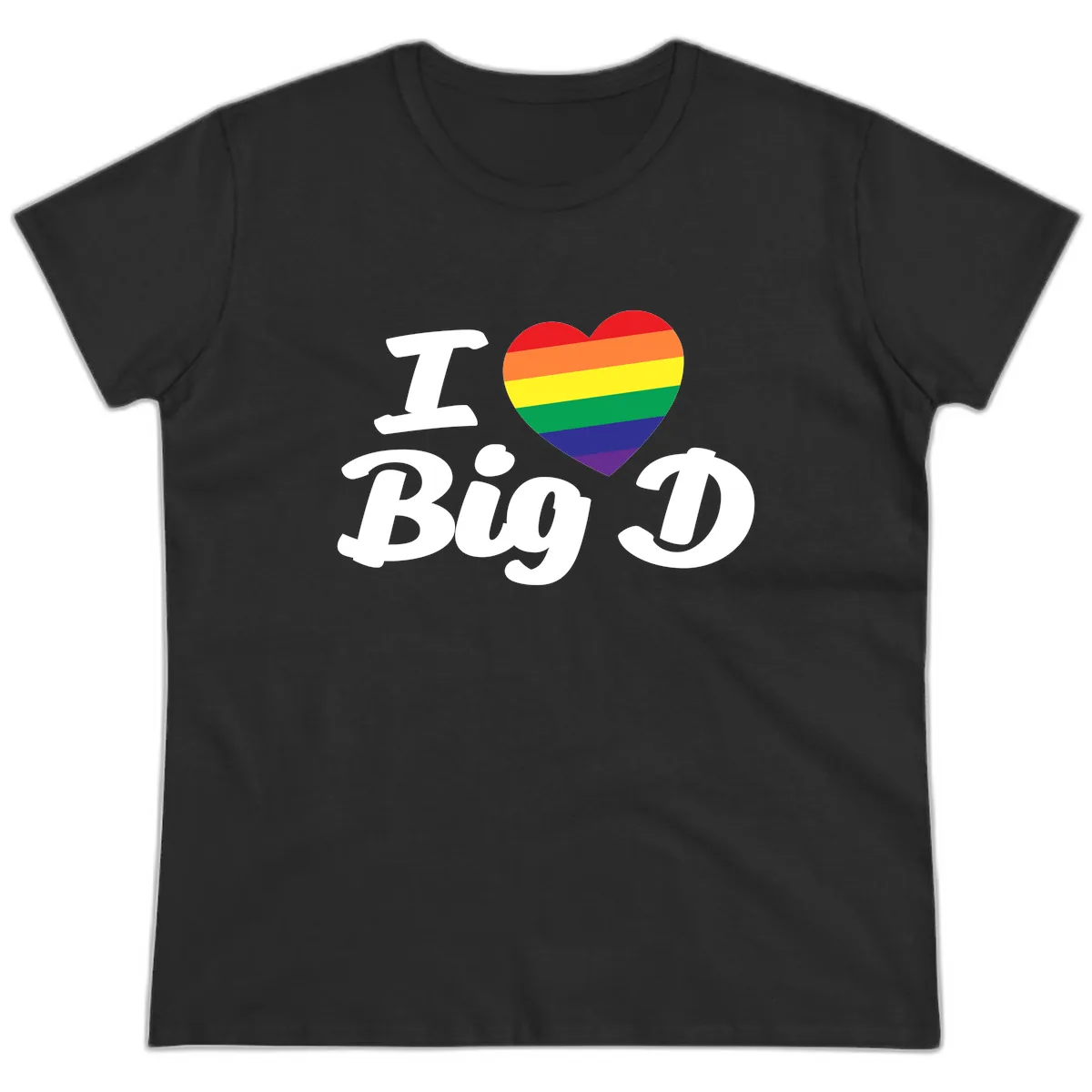 I Love Big D Pride Ladies Tee in Black