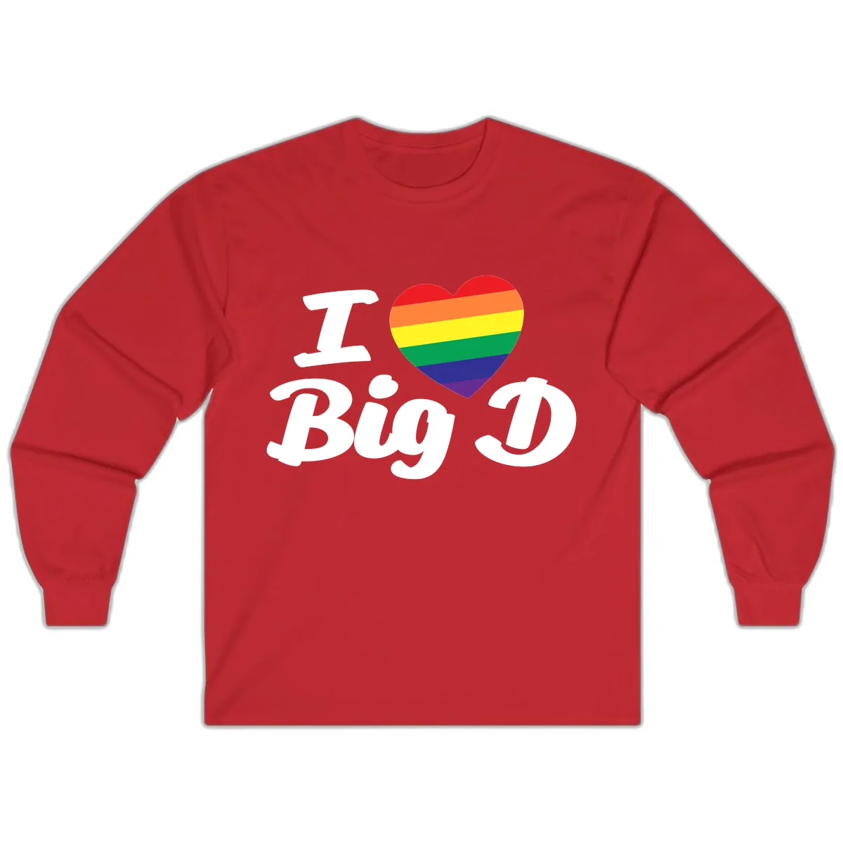 I Love Big D Pride Long Sleeve in Red
