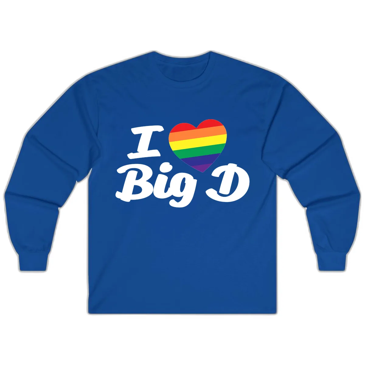 I Love Big D Pride Long Sleeve in Royal