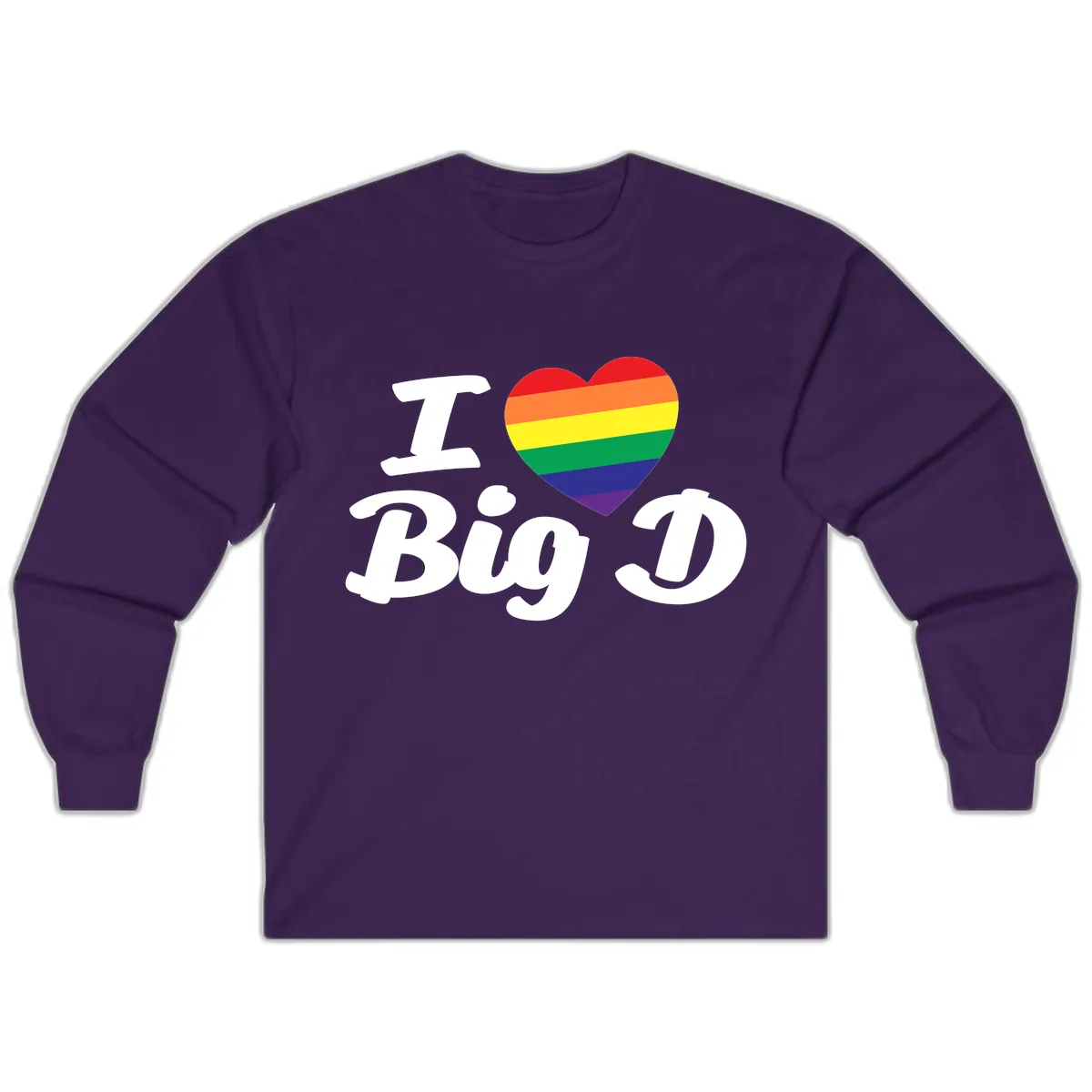 I Love Big D Pride Long Sleeve in Purple