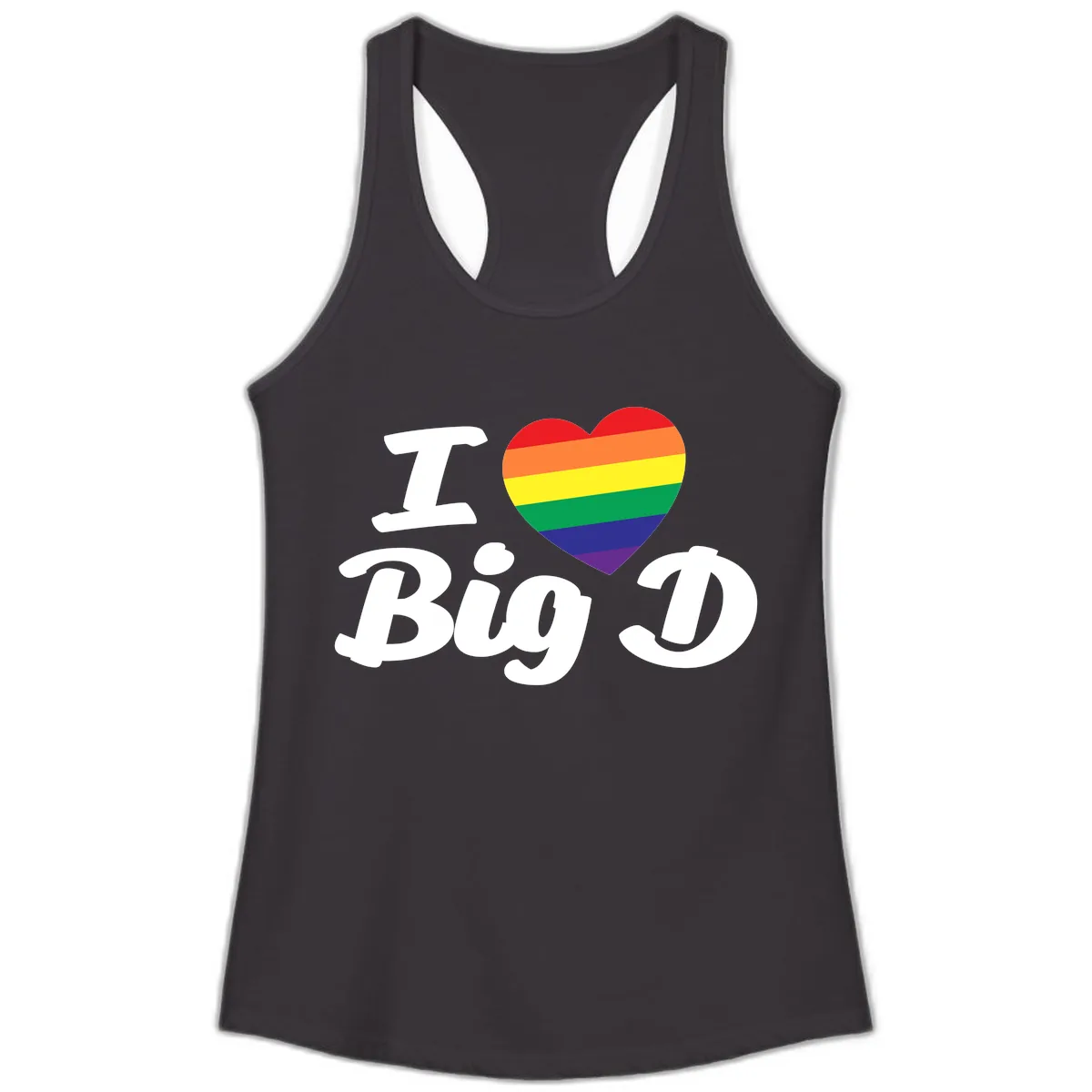 I Love Big D Pride Ladies Tank in Black