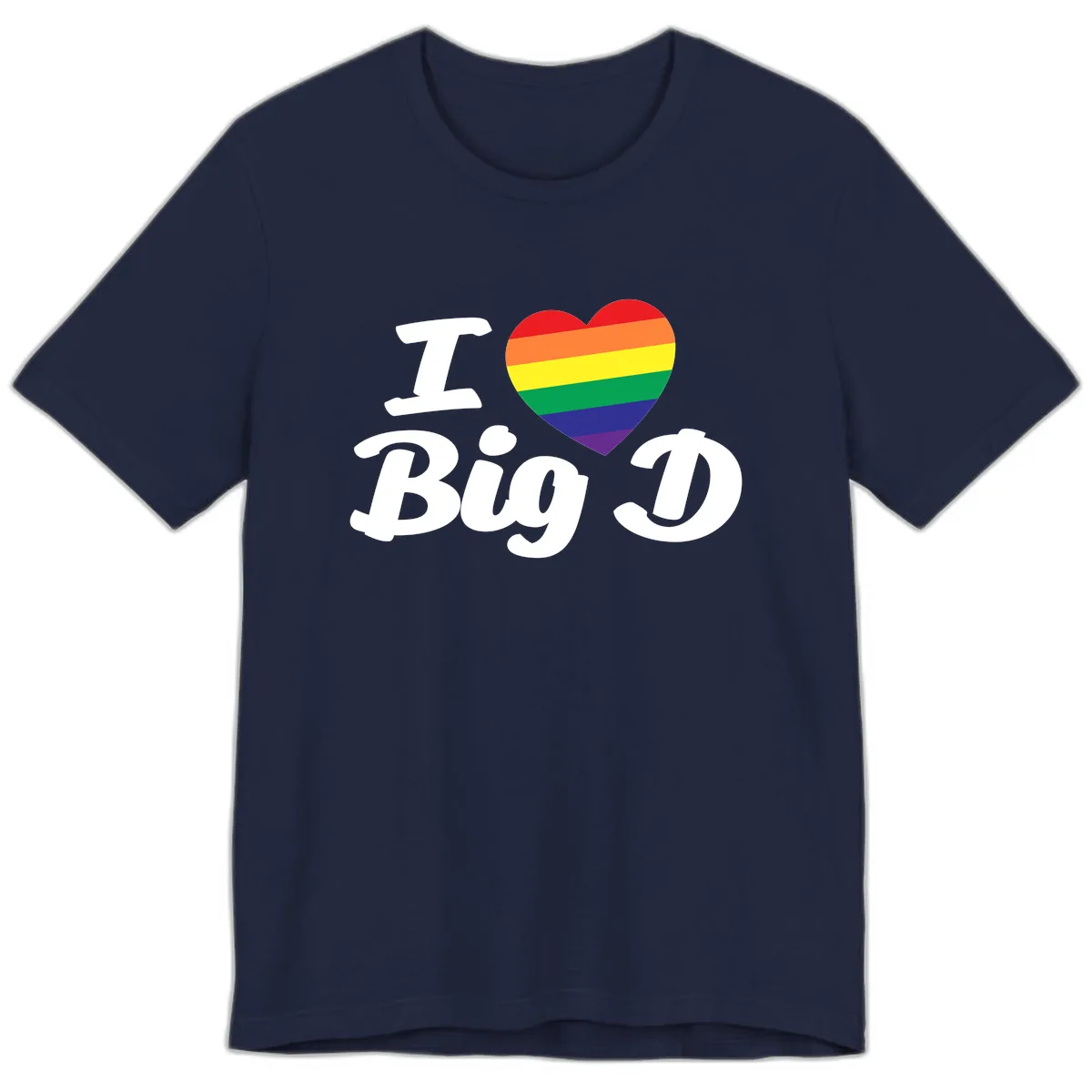 I Love Big D Pride Premium T-Shirt in Navy