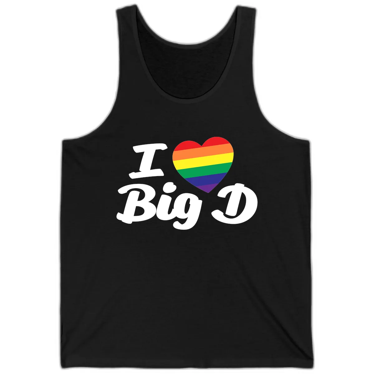 I Love Big D Pride Tank in Black