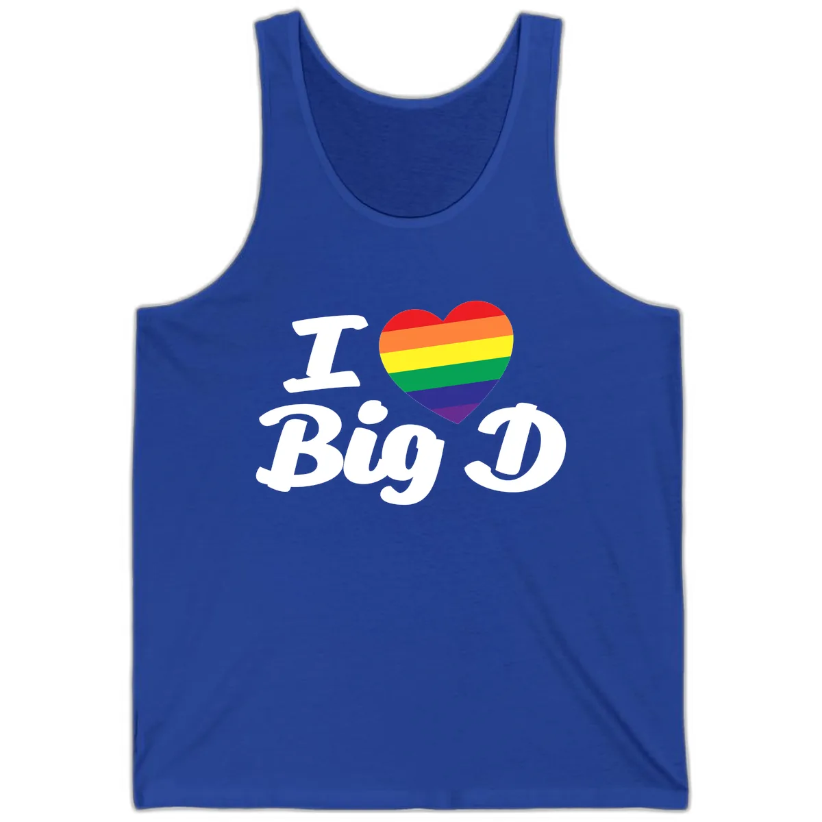 I Love Big D Pride Tank in True Royal