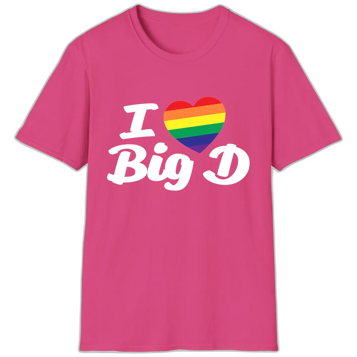 I Love Big D Pride T-Shirt in Heliconia