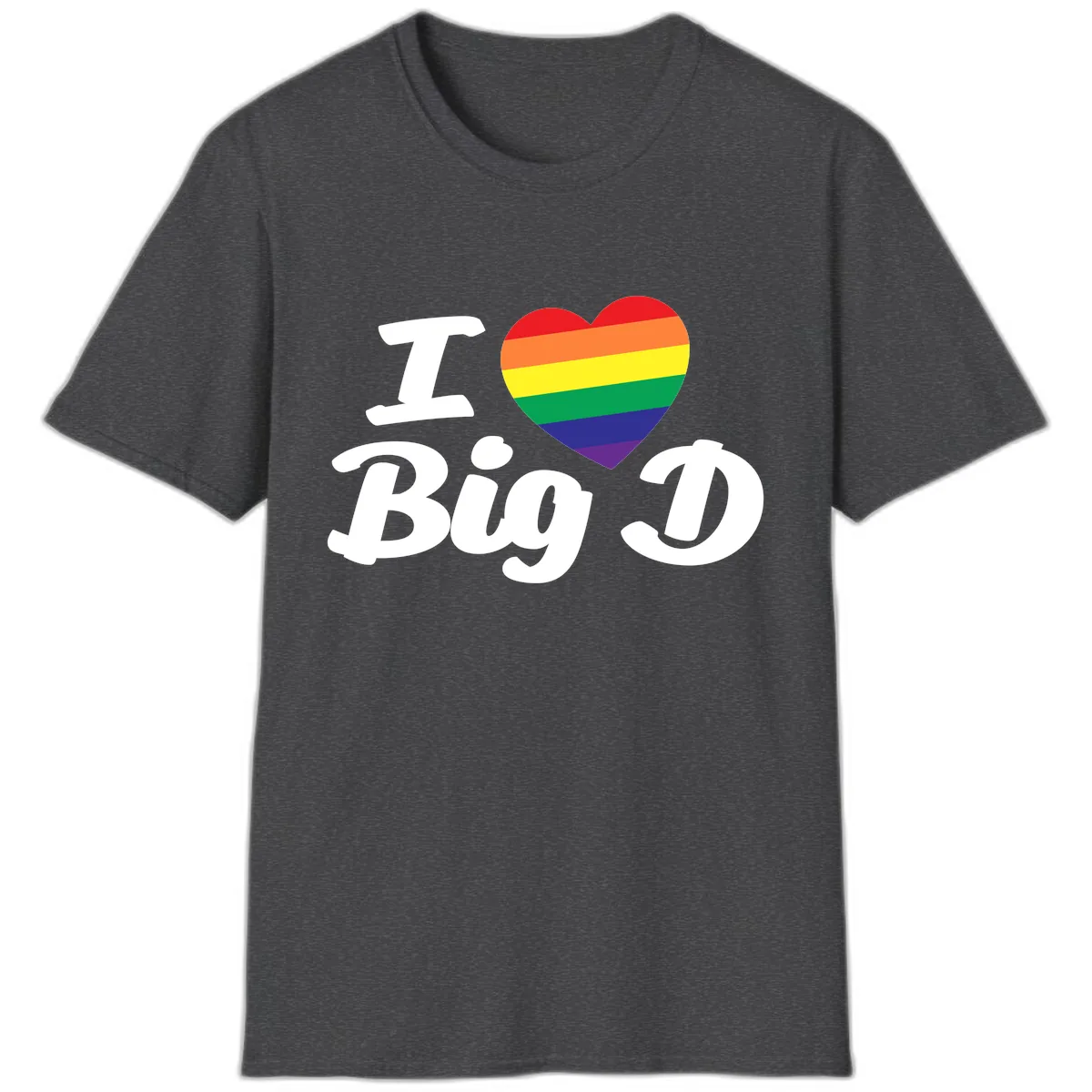 I Love Big D Pride T-Shirt in Dark Heather
