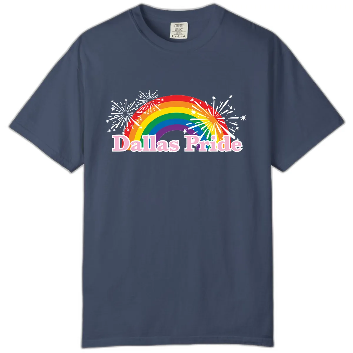 Dallas Pride Rainbow Celebration Comfort Color in Midnight