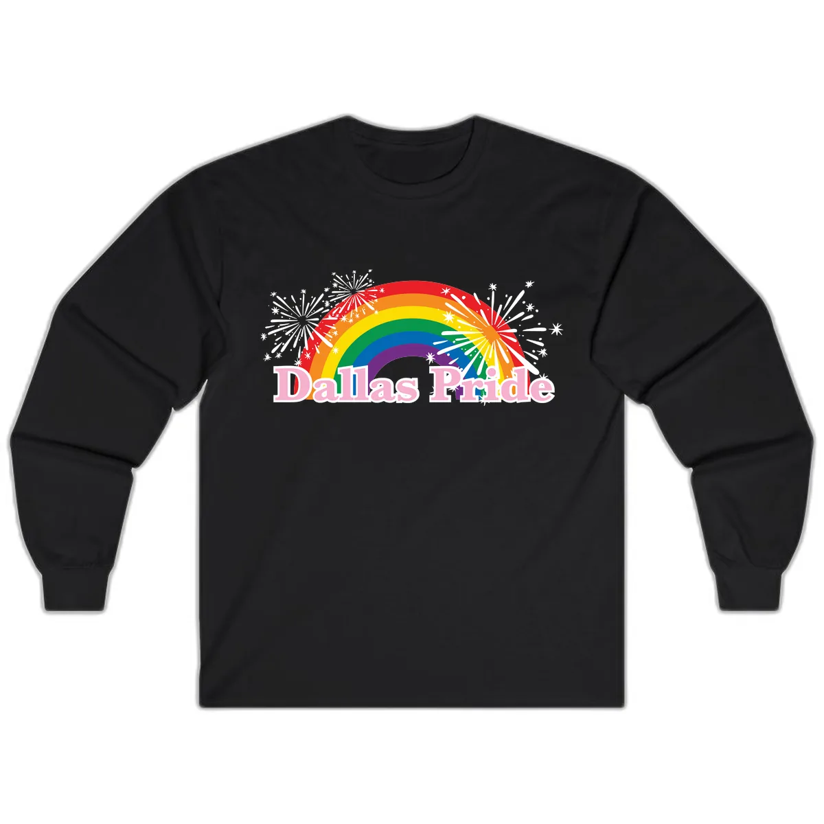 Dallas Pride Rainbow Celebration Long Sleeve in Black