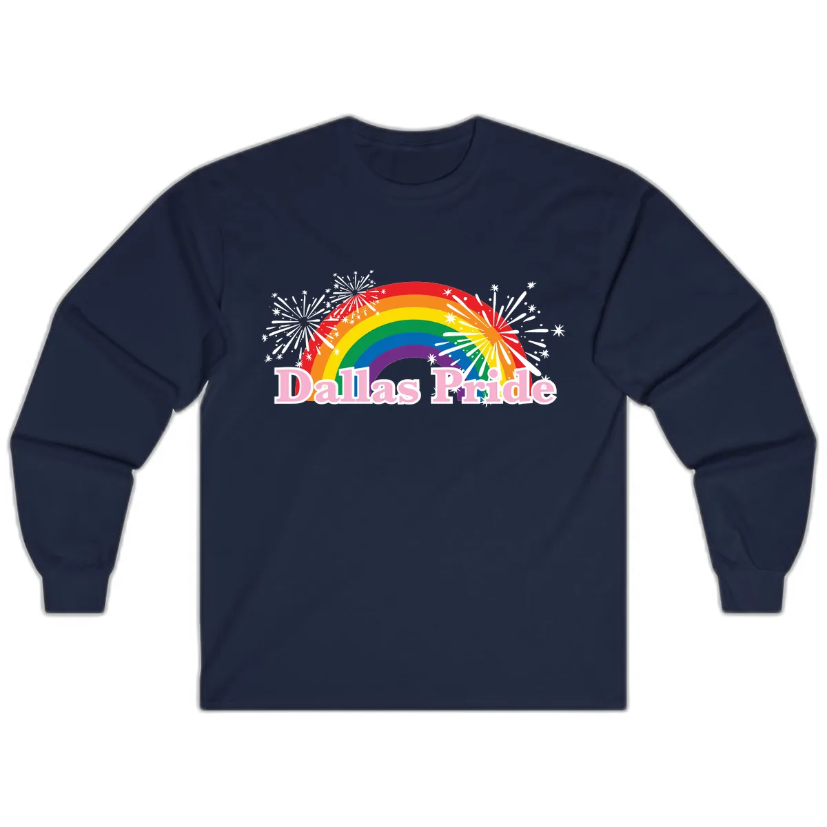 Dallas Pride Rainbow Celebration Long Sleeve in Navy