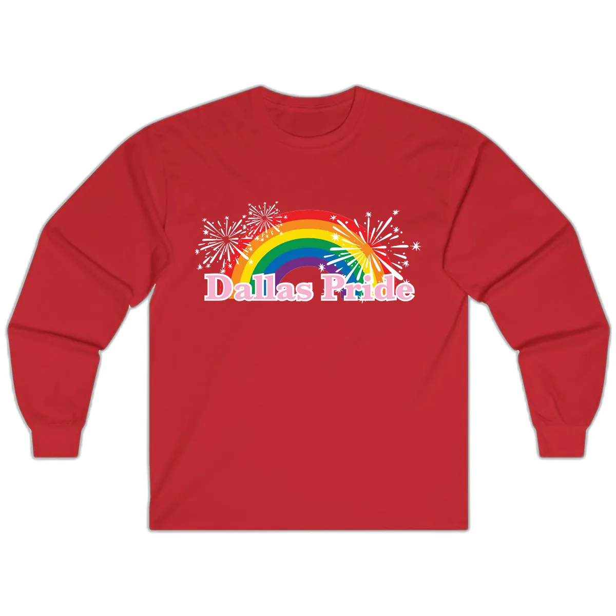 Dallas Pride Rainbow Celebration Long Sleeve in Red