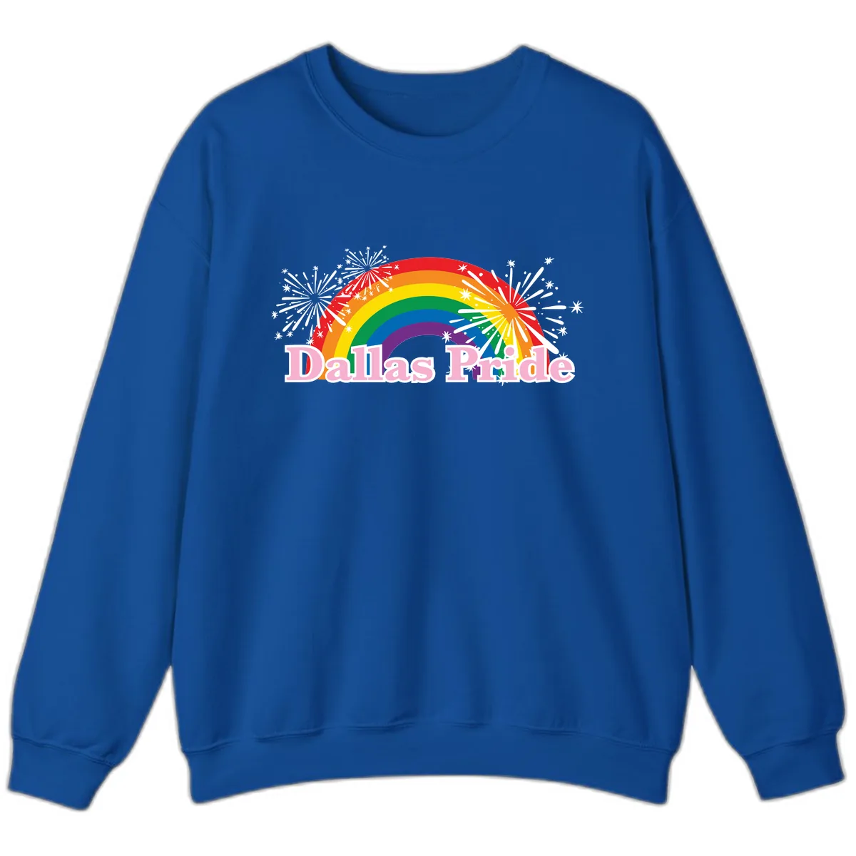 Dallas Pride Rainbow Celebration Sweatshirt in Royal