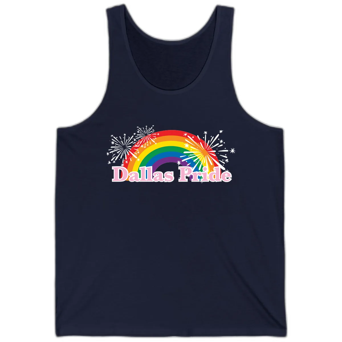 Dallas Pride Rainbow Celebration Tank in Navy