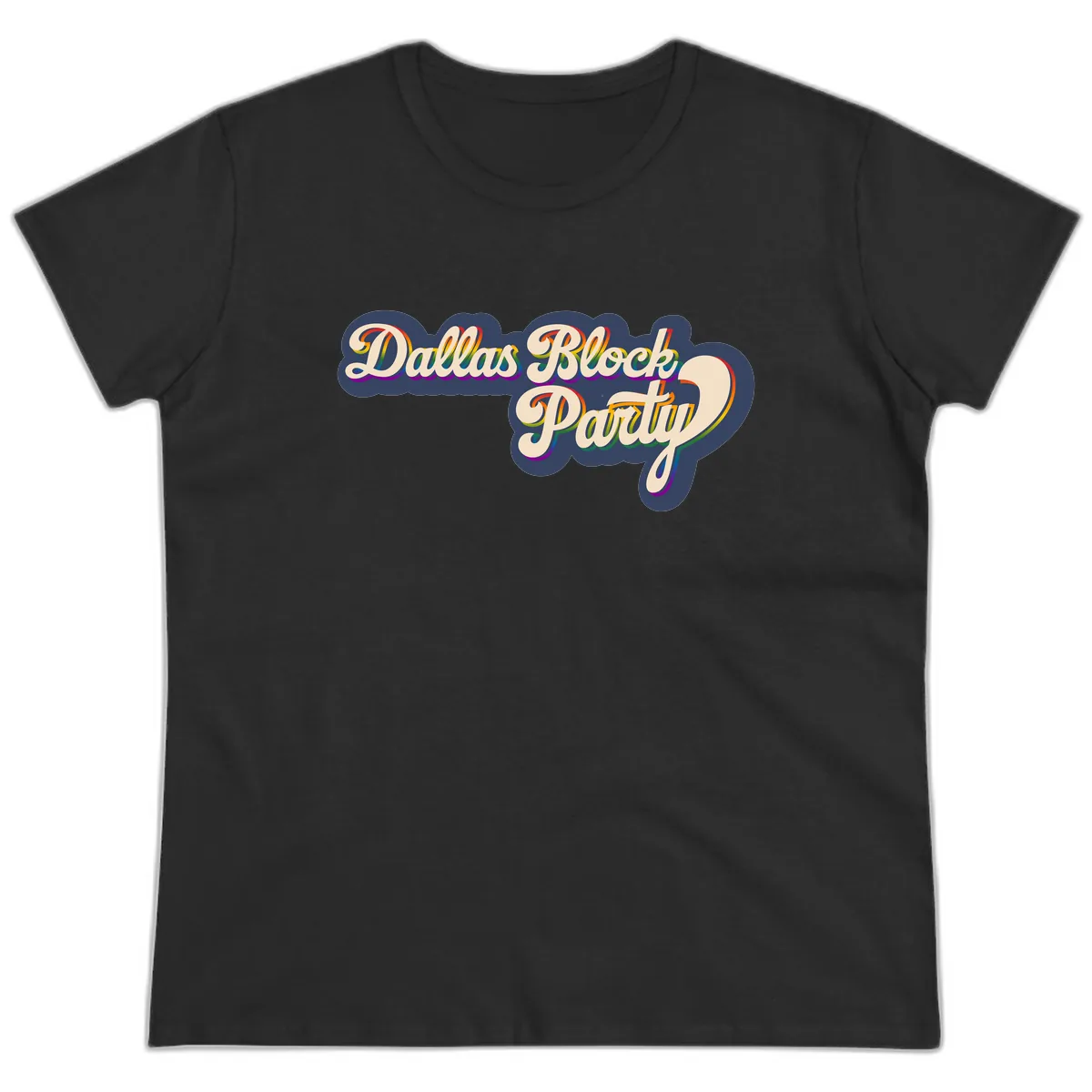 Dallas Block Party Ladies Tee in Black
