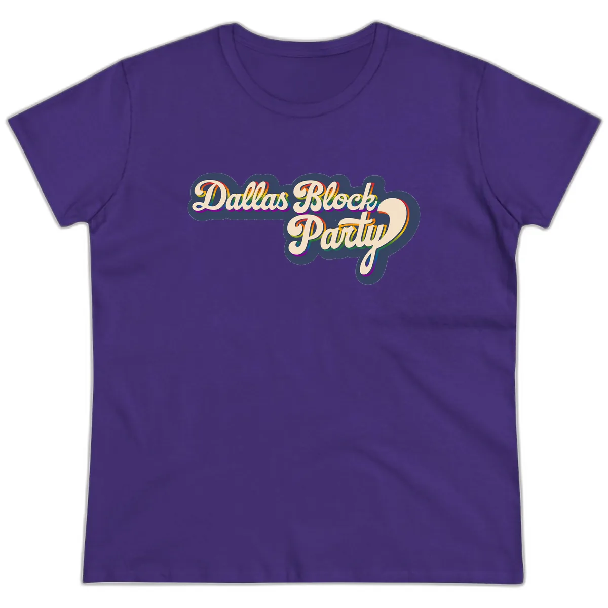 Dallas Block Party Ladies Tee in Purple