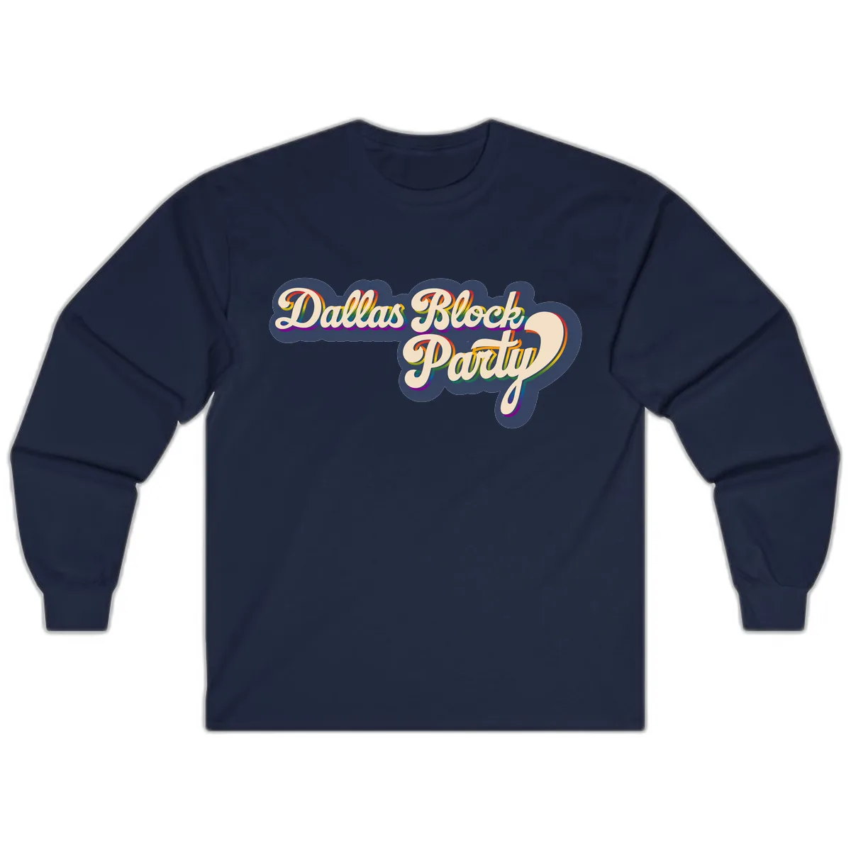 Dallas Block Party Long Sleeve in Navy